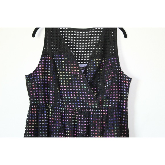 NWT Lane Bryant Perforated Eyelet Dress Black Multicolor Plus Size 18 H12952 - Picture 3 of 11